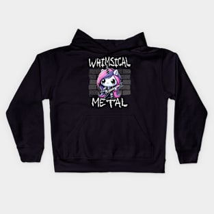 Metalhead Unicorn - Whimsical Metal Kids Hoodie